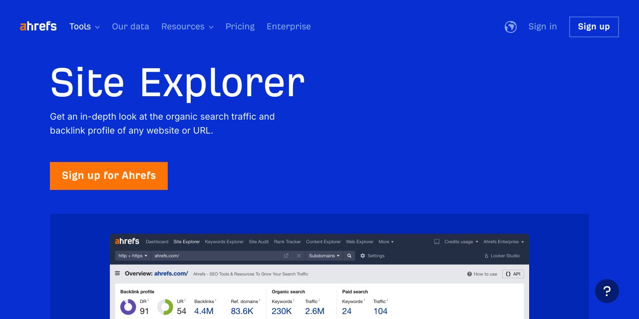 Site Explorer by Ahrefs: Competitive Analysis Tool For SEO
