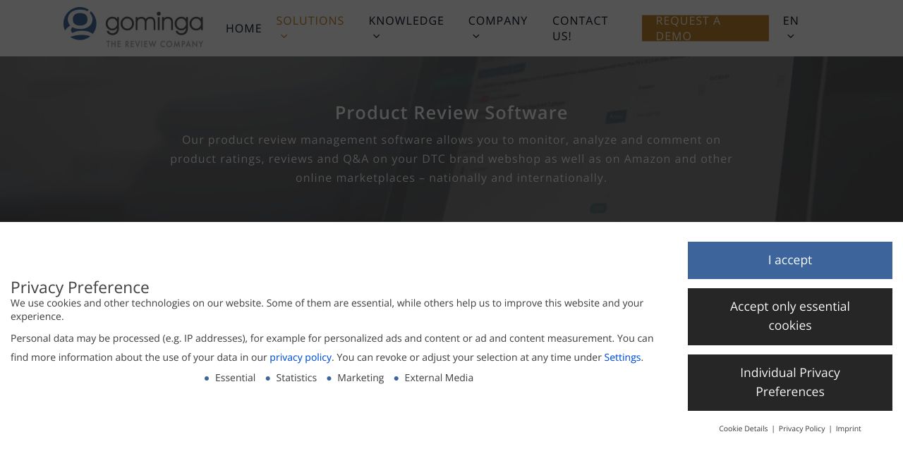Product Review Management Tool for Ecommerce Merchants - gominga