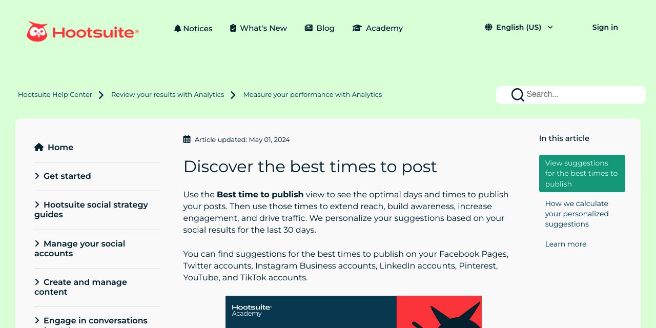 Discover the best times to post
