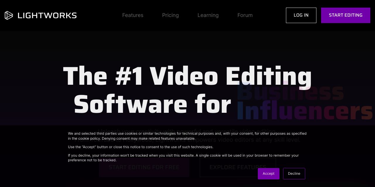 Lightworks - Easy to Use Pro Video Editing Software twitter-square facebook-square linkedin-square angle-double-down angle-down youtube-play instagram cross menu