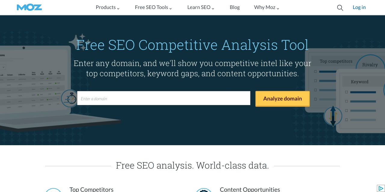 Free SEO Competitive Analysis Tool | Keyword Ranking Checker - Moz