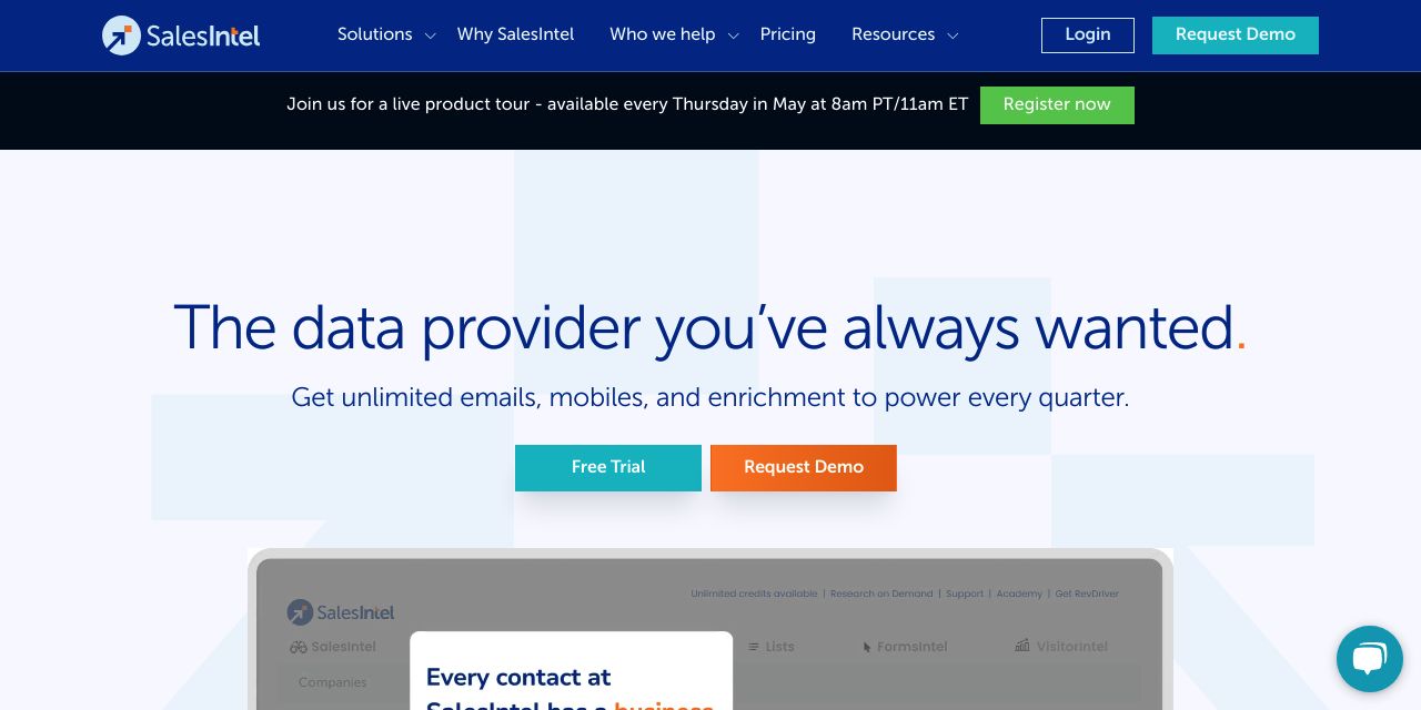SalesIntel | Best B2B Contact Data Provider & Sales Intelligence Platform