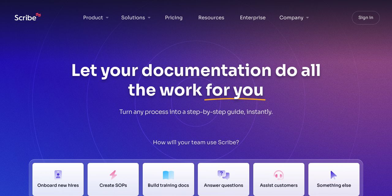 Scribe | Turn any process into a step-by-step guide, instantly.