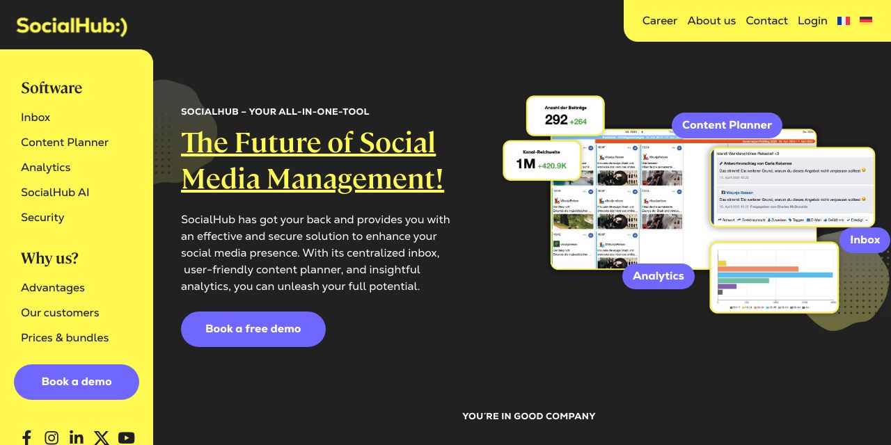 Social Media Management Software Tool - SocialHub