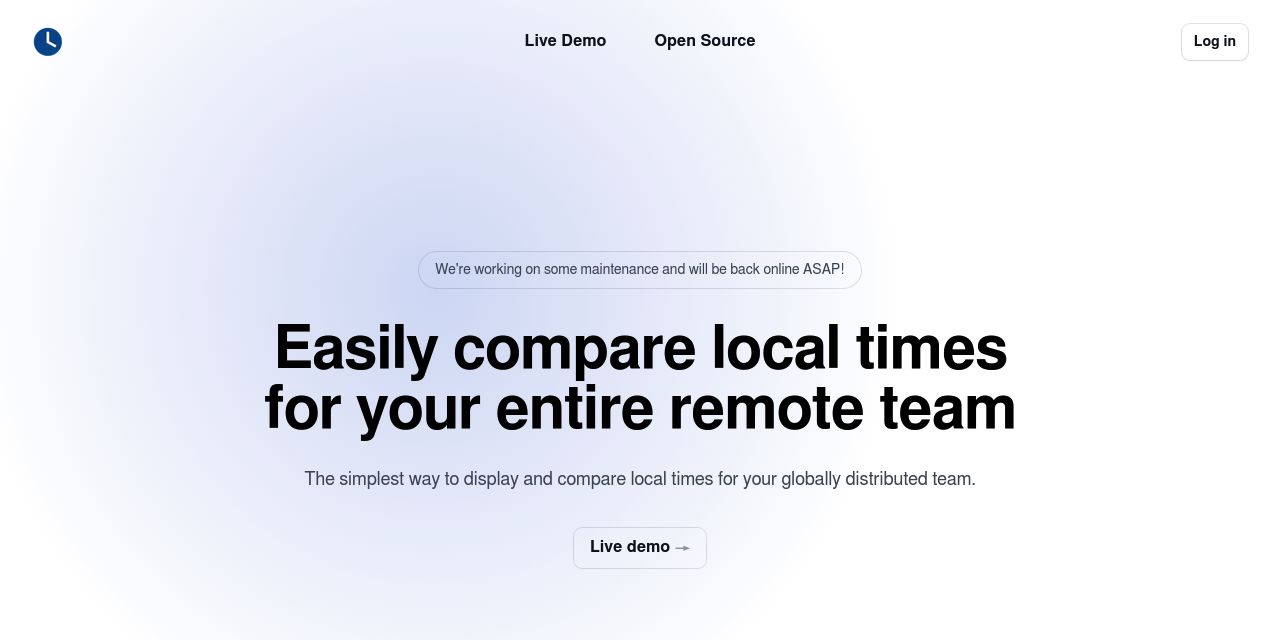 Timezone.io | Keep track where and when your team is. Timezone.io is a simple way to display the local time for members of your global, remote, nomadic team.