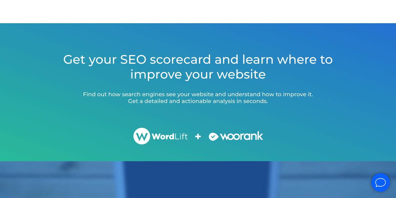 Free SEO Audit to stand out on Search | WordLift and Woorank