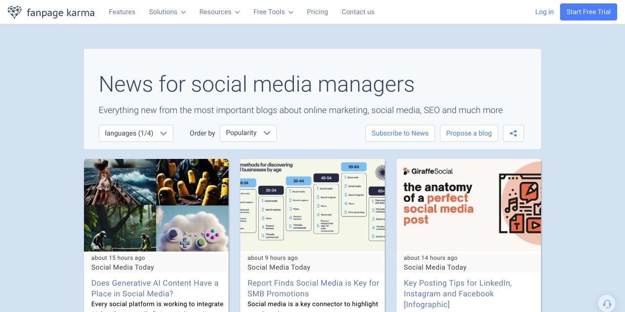 News for social media managers