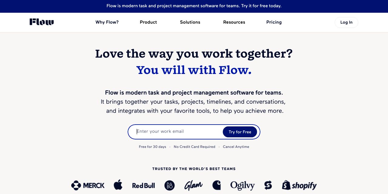 Flexible Project & Task Management Software for Teams - Flow Home Home Home