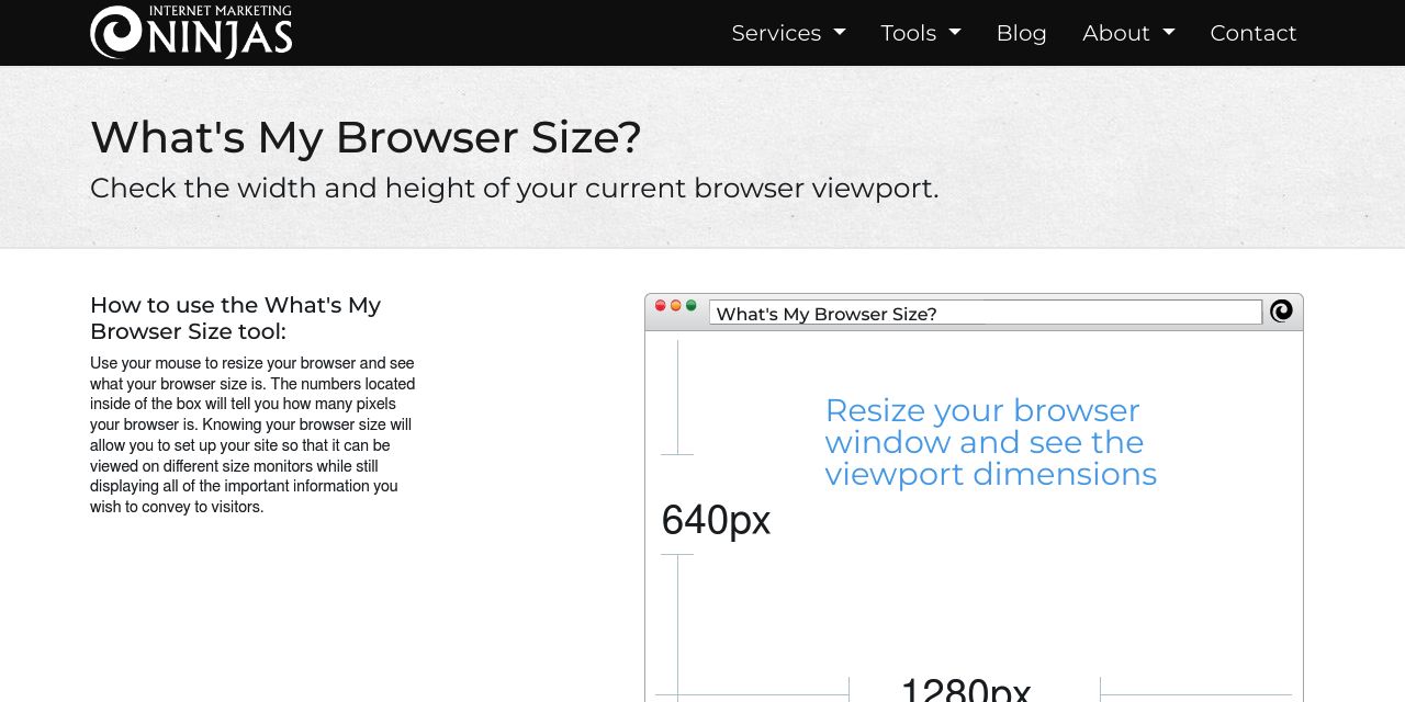 What's My Browser Size Tool