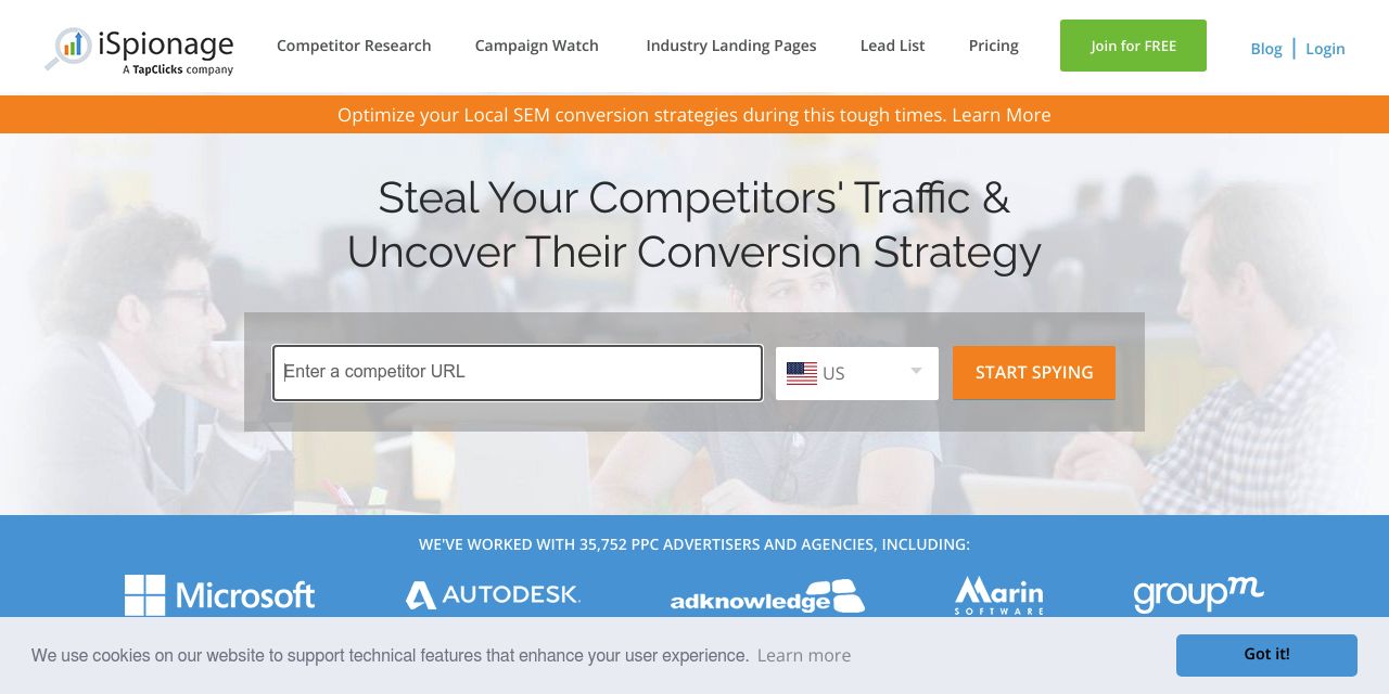 #1 Adwords & SEO Keyword, Ad Copy and Landing Page Competitor Research Tool