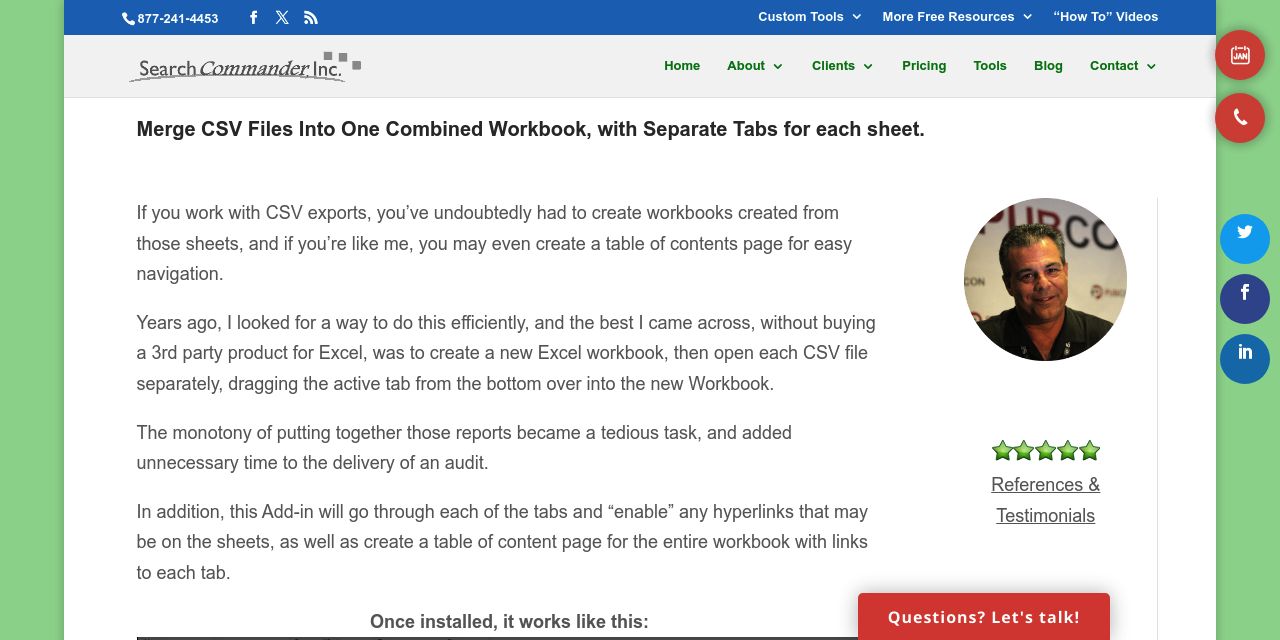 Merge CSV Files to One Workbook | Search Commander, Inc.