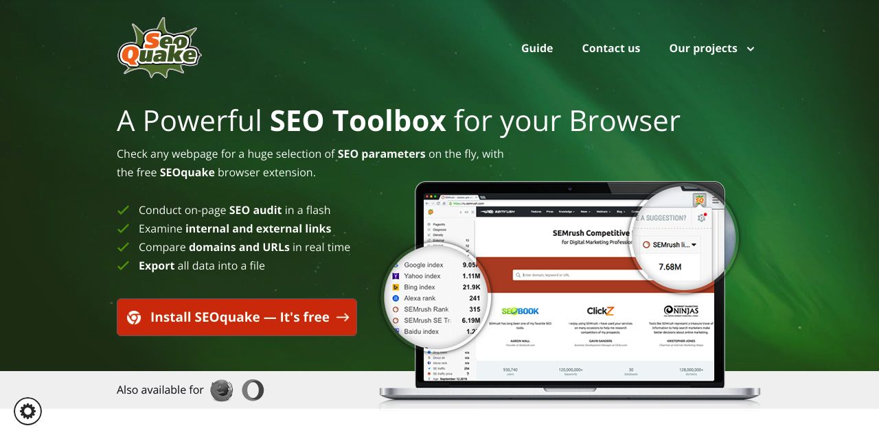 A Powerful SEO Toolbox for your Browser | SEOquake