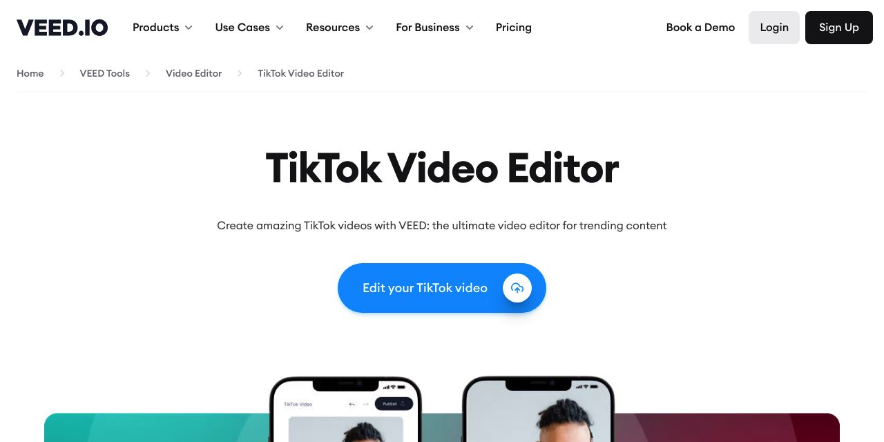 Free TikTok Video Editor - Create TikToks Online - VEED